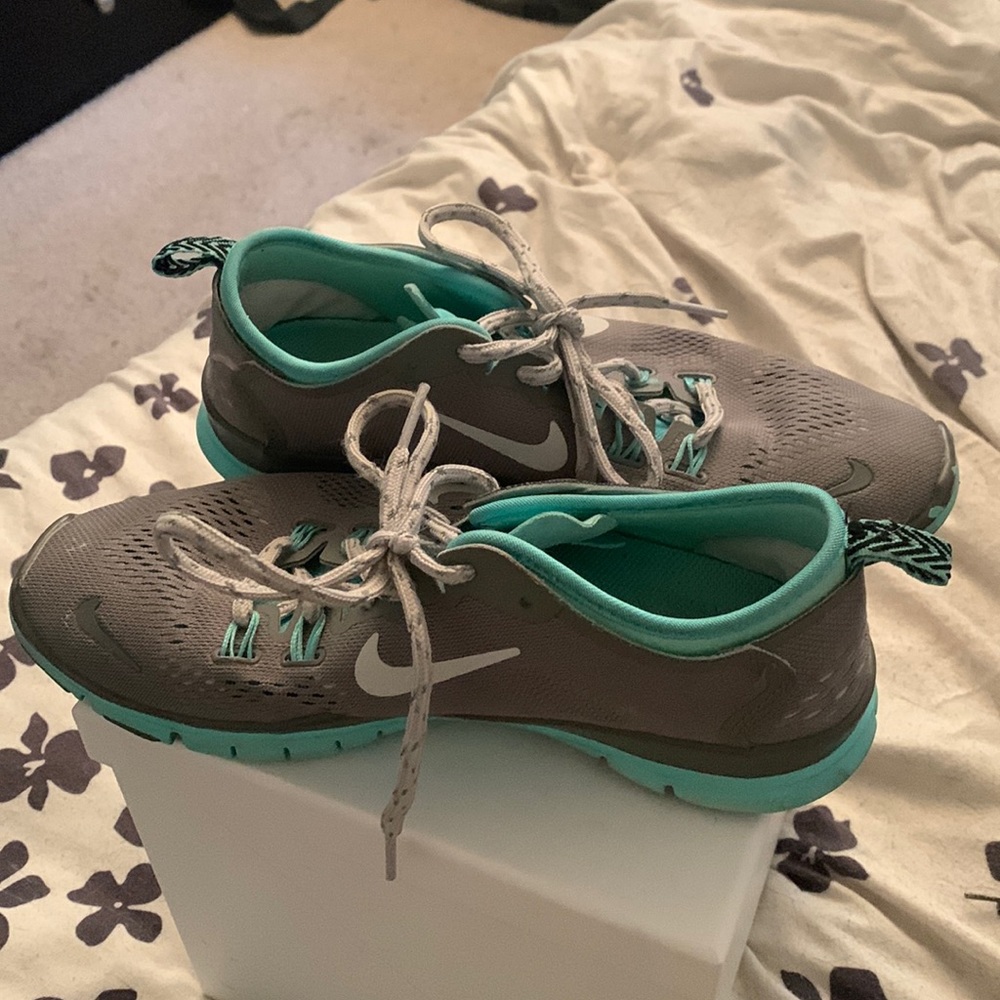 Blue and grey athletic shoes size 6.5